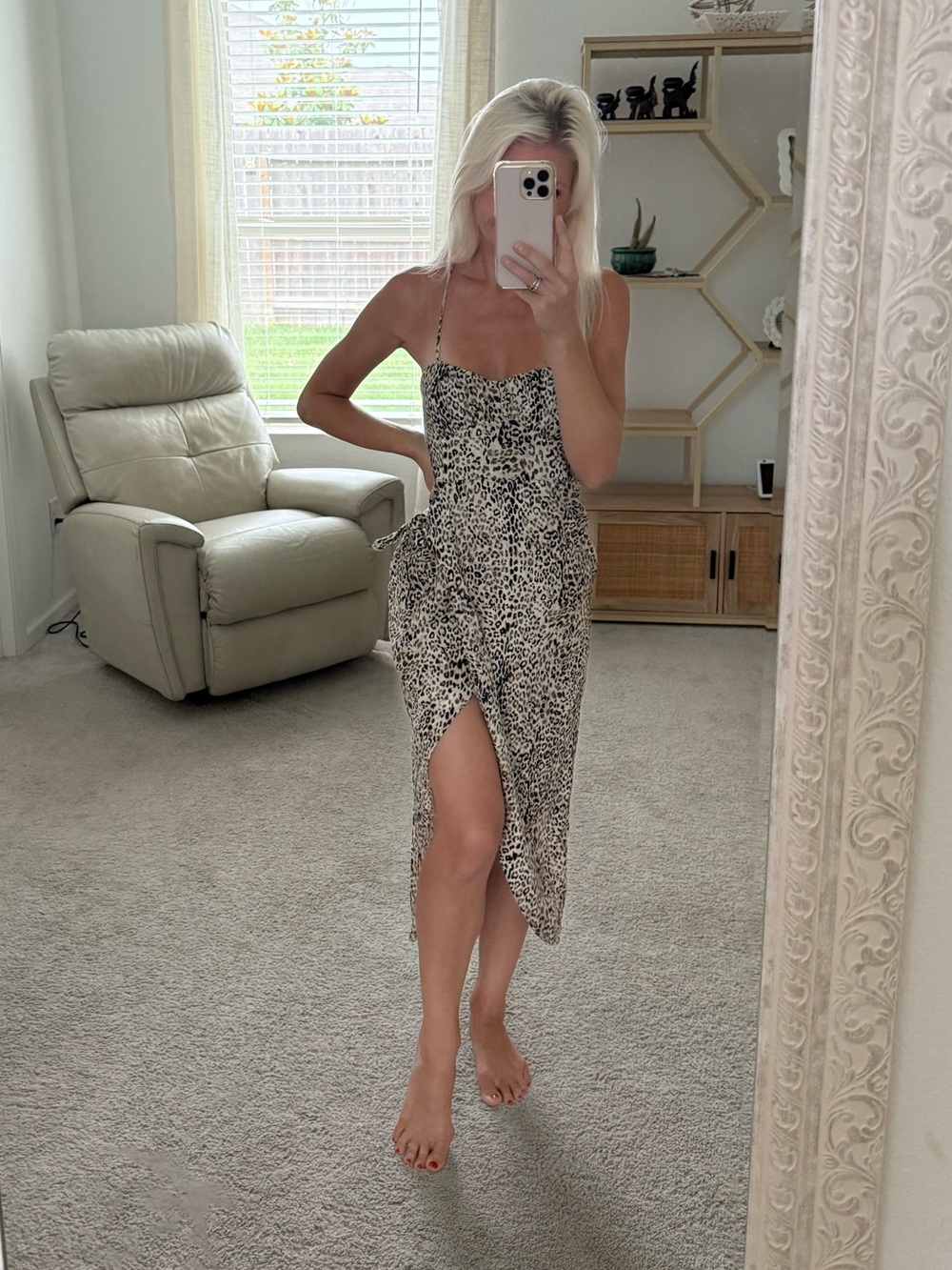 Zara linen blend dress